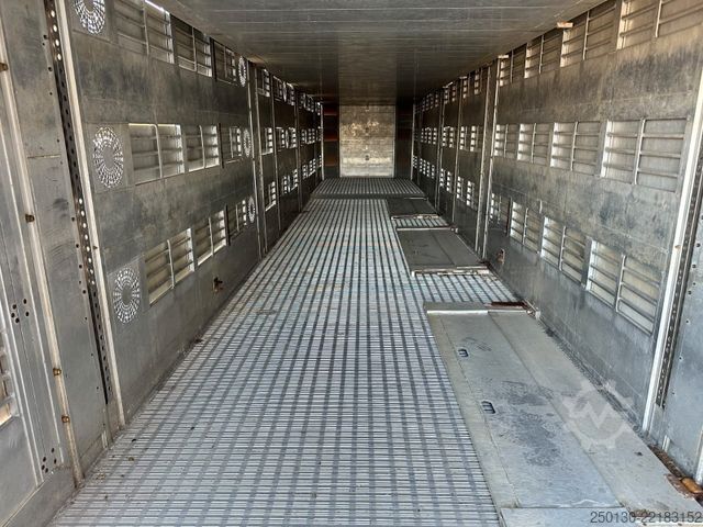 Semi-remorque pour bétail Finkl SAV35 4.Stock Hubdach Lift Tränke Tridec