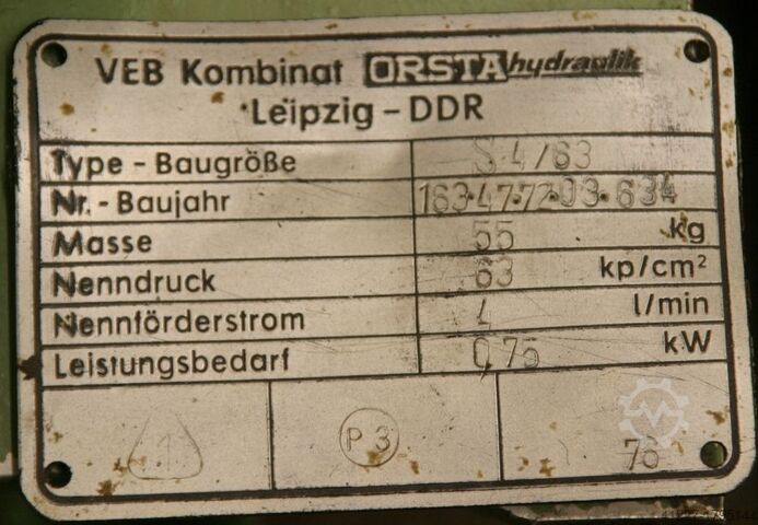 Hydraulic power pack 4 l 63 bar Orsta S4/63