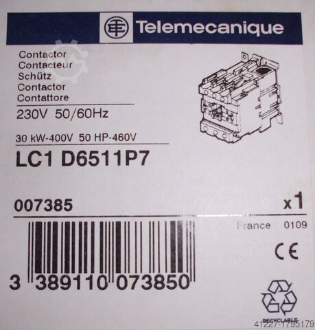 接触器 Telemecanique LC1 D6511P7