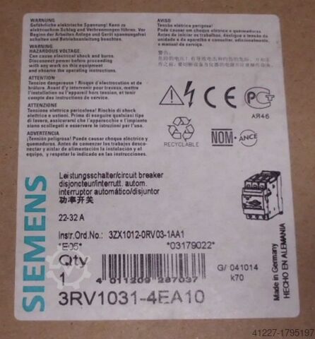 Выключатель Siemens 3RV1031-4EA10