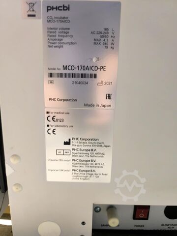 CO2 incubator - calibrated! phcbi MCO-170AICD-PE