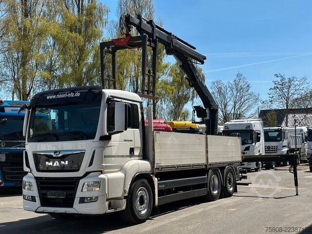 Żuraw samochodowy MAN TGS 26.460 Baustoff Hiab 177 Funk+Sitz Lenk AHK