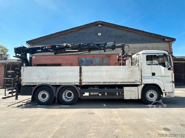 Żuraw samochodowy MAN TGS 26.460 Baustoff Hiab 177 Funk+Sitz Lenk AHK