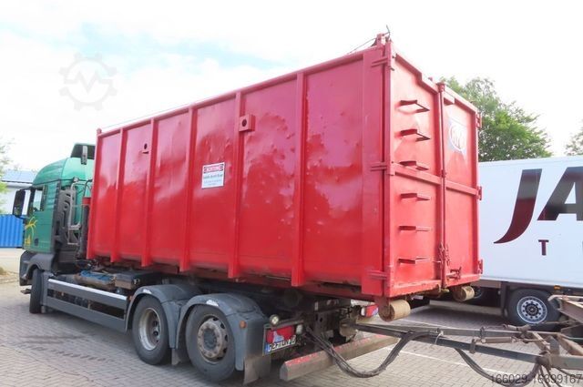 Utskiftbart chassis-tilhenger  Krancontainer HMF 1063
