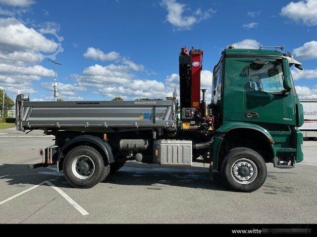 Tippbil MERCEDES-BENZ 1853 AK 4x4 +Kran HMF 1620K+Klima+22.000 km !!