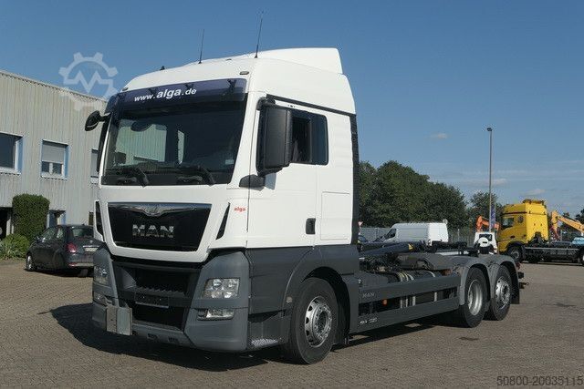 Āķa konteineru automašīna MAN 26.400 TGX BL 6x2, Meiller RK 20.65, Funk, Lenk