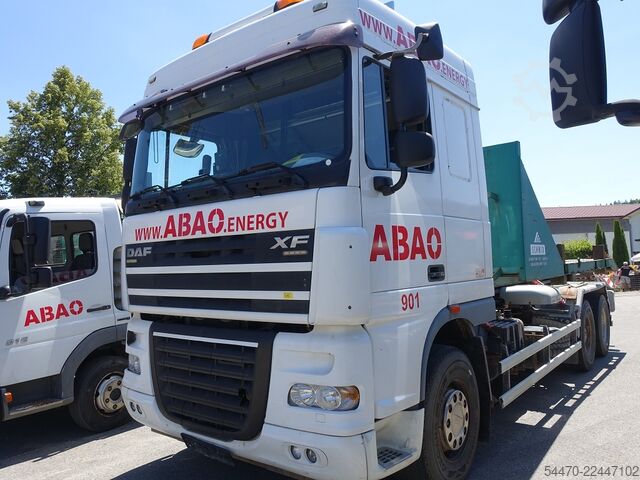 Lkw DAF XF mit Abrollkipper / Hakengerät DAF XF GERGEN JUNG GRK 21/70 Apollo