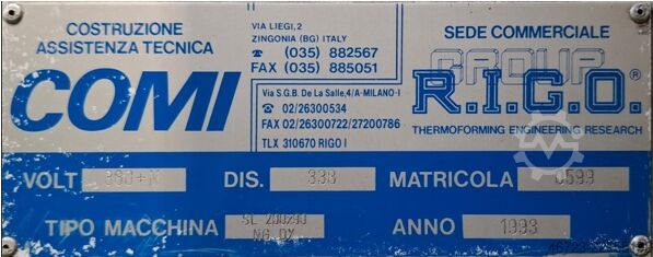 Máy tạo hình nhiệt COMI SL200x90 NG DX