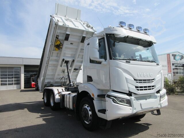 Vörubíll með tippgrind iveco X-Way 480 AD300XZ 6x6, Hydrodrive, Bordmatic