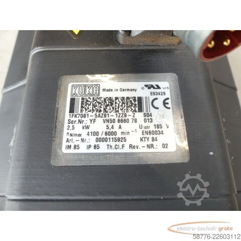 Upravljačka jedinica KUKA 1FK7081-5AZ91-1ZZ9-Z S04 Servomotor SN: YFVN50666078013