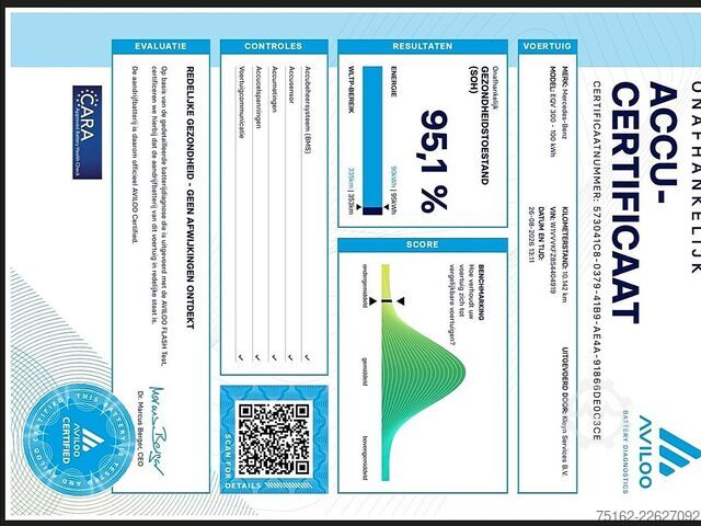 Passagerartransport MERCEDES-BENZ EQV 300 wltp 364 kms 90kwh