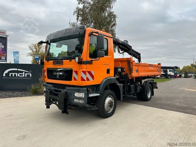 Autocamion basculant tridirecțional MAN TGM 13.250 4x4 Kipper KRAN FUNK AHK WINTERDIENST
