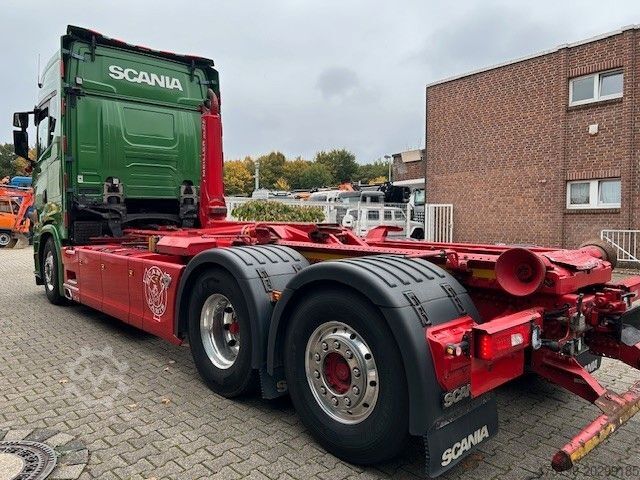 Rúllupalli vörubíll SCANIA S580 V8 MEILLER Abroller  mit Lift+Lenkachse 6x2