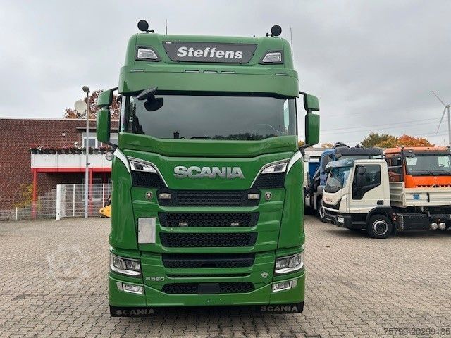 Rúllupalli vörubíll SCANIA S580 V8 MEILLER Abroller  mit Lift+Lenkachse 6x2