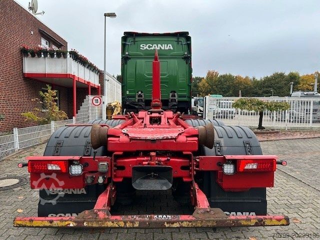 Rúllupalli vörubíll SCANIA S580 V8 MEILLER Abroller  mit Lift+Lenkachse 6x2