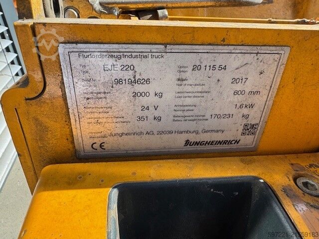 Trak Palet Elektrik Jungheinrich EJE 220