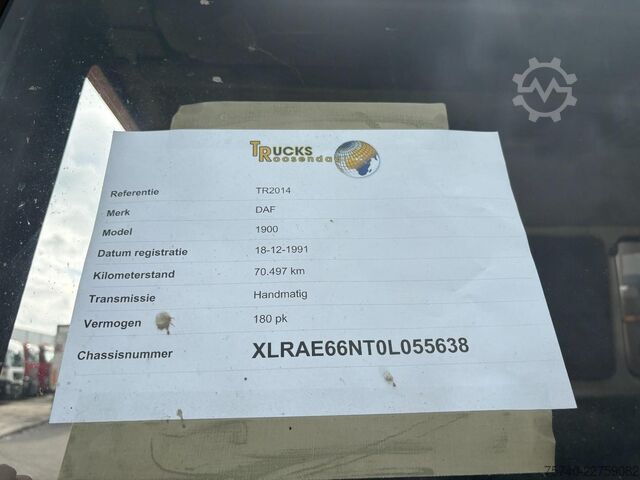 Vehículo de succión DAF 1900 + BEKKER COMBI SYSTEM + EURO 1 + LOW KM + ...