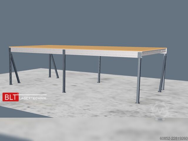 Plataforma de almacenamiento 5x10m Lagerbühne , Belastung : 500kg/qm Unterkante: 2,5m , ca. 50qm Systembühne