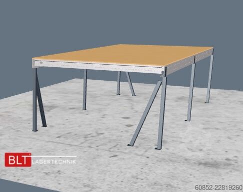 Plataforma de almacenamiento 5x10m Lagerbühne , Belastung : 500kg/qm Unterkante: 2,5m , ca. 50qm Systembühne