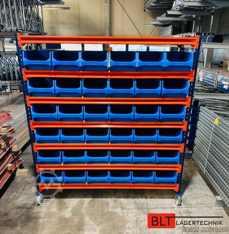 Estante de recogida de tornillos Kommissionierwagen Regalwagen Rollwagen inkl. 36 x Sichtlagerkiste