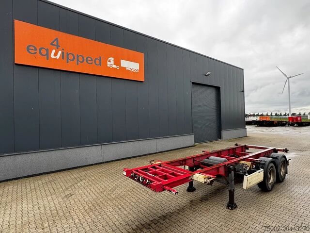 Preprava kontajnerov Krone 2-assig 20FT chassis, BPW + trommel, luchtverin...