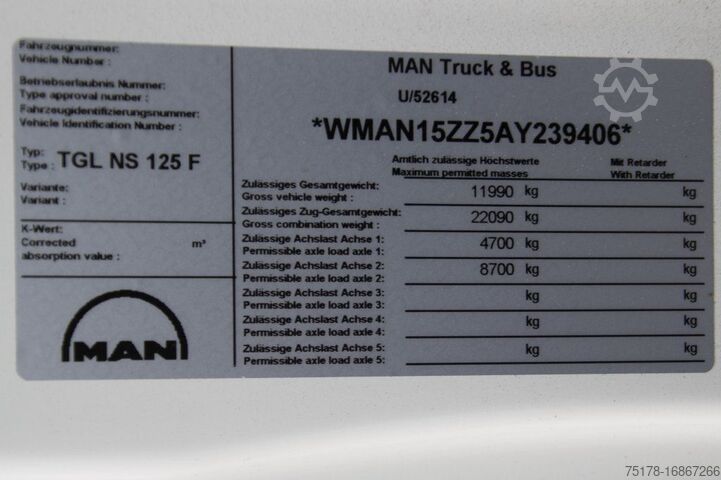 Tipper MAN TGL 12.220 BL -E5- KIPPER