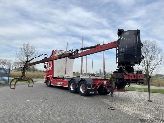 Holztransporter Scania R730 Woodtransport / 6x4 / Hiab Crane / Retarde...