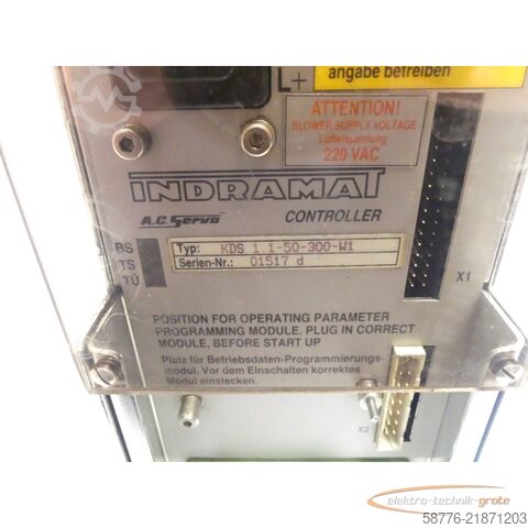 Component Indramat KDS 1.1-50-300-W1 SN: 01517D generalüberh. + 12 Mon. Gewährl.