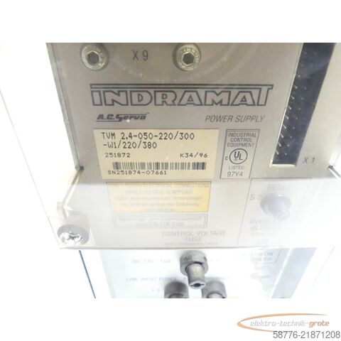 Component Indramat TVM 2.4W1/220/380 Stromversorgung SN: 251874-07661