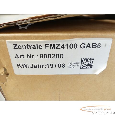 Component  Minimax Minimax FMZ 4100 GAB 6 SN: 800200 --