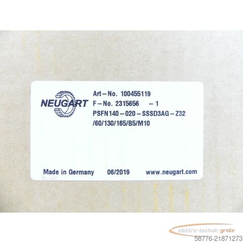 Komponente Neugart PSFN140-020-SSSD3AG-Z32/60/130/165/B5/M10 Planetengetriebe SN: 7777-neu-