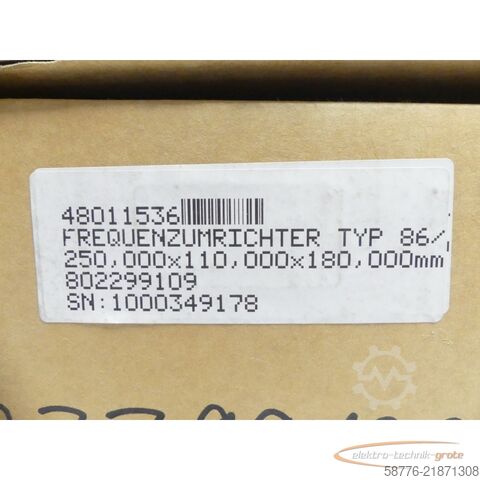 Componente Sieb & Meyer Sieb  Meyer 0362141EF1005 Type: 86/9 S 30110180 SN: 1000349178 --