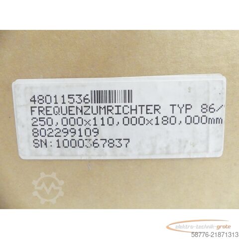 Komponenta Sieb & Meyer Sieb  Meyer 0362141EF1005 Type: 86/9 S 30110180 SN: 1000367837 --