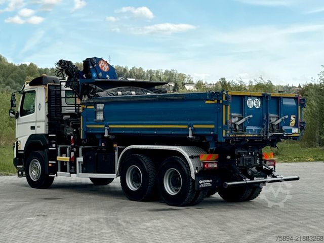 جرثقیل نصب‌شده روی کامیون VOLVO FMX 410 Kipper 5,00m *PM 18.5 TP/FUNK *6x4
