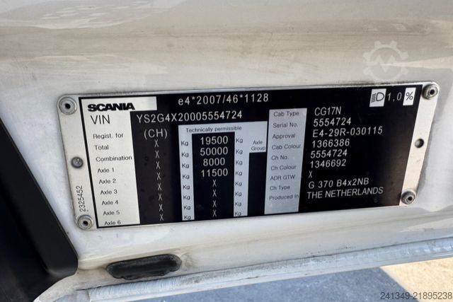 Kühlkoffer-LKW SCANIA G370 4x2 Kühler Thermoking