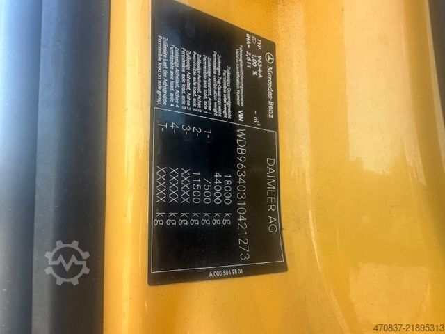 Standart çekici ünitesi MERCEDES-BENZ Actros 1843 / Kipphydraulik / 1 x Liege