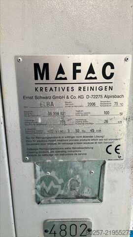 Почистваща инсталация, MAFAC ELBA Ernst Schwarz GmbH & Co KG MAFAC ELBA