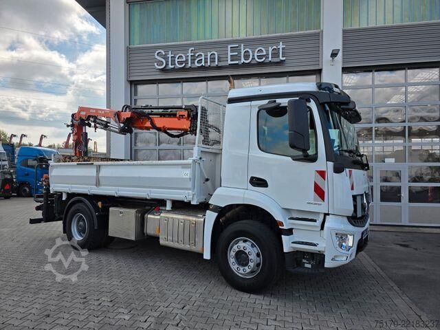 डंप ट्रक Mercedes-Benz Arocs 1835 KK Heckkran Atlas 126.3E-A3L Funk