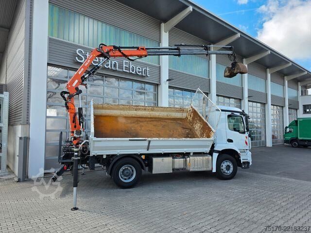 डंप ट्रक Mercedes-Benz Arocs 1835 KK Heckkran Atlas 126.3E-A3L Funk