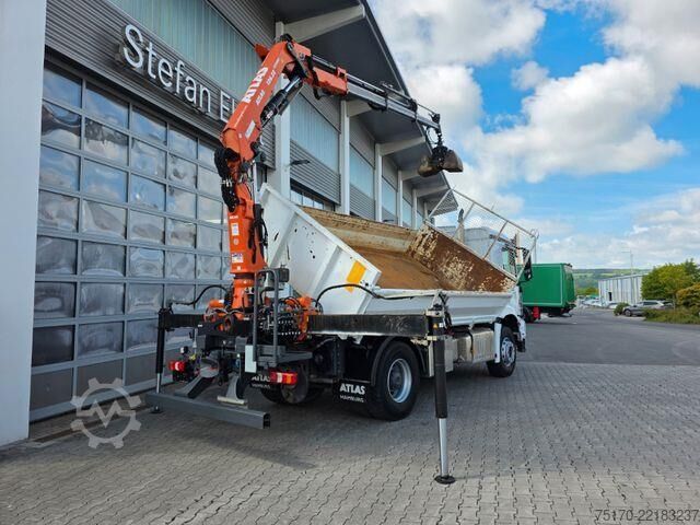 डंप ट्रक Mercedes-Benz Arocs 1835 KK Heckkran Atlas 126.3E-A3L Funk