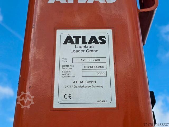 डंप ट्रक Mercedes-Benz Arocs 1835 KK Heckkran Atlas 126.3E-A3L Funk