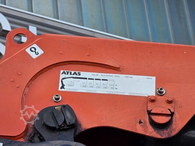 डंप ट्रक Mercedes-Benz Arocs 1835 KK Heckkran Atlas 126.3E-A3L Funk