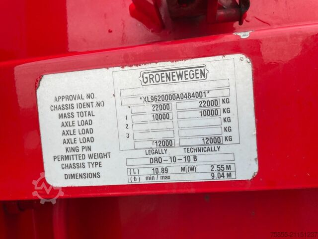 Чемодан Groenewegen DRO-10-10 B 1-Axle City / Box / Koffer / Steeri...
