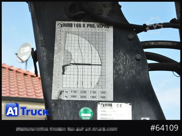 מנוף מותקן על משאית MAN TGX 26.400 LL, Hiab XS 166, Lenk-Liftachse,