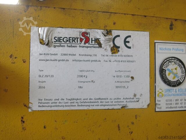 Δοκός ανύψωσης - αρπαγή SIEGERT SHT BLZ 20- 120