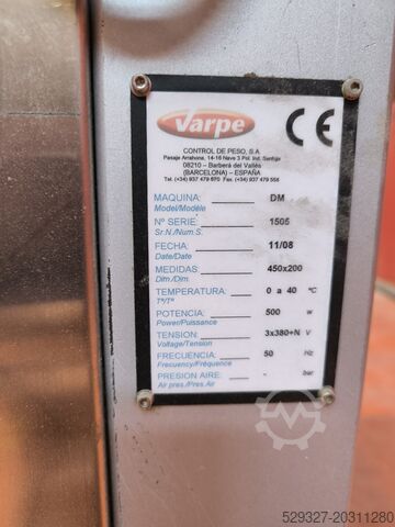 Máquina de pesagem e enchimento Varpe DM 1505