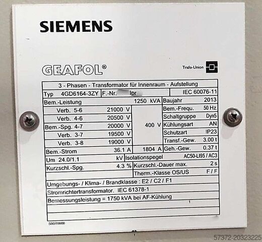 ระบบแรงดันไฟฟ้าต่ำ Siemens 4GD6164-3ZY