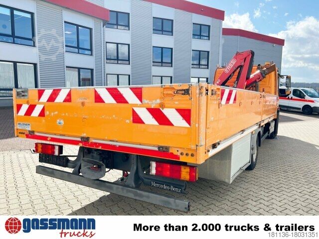 Camion cu platformă Mercedes-Benz Atego 1024 L 4x2 mit Kran Fassi F80A.0.21