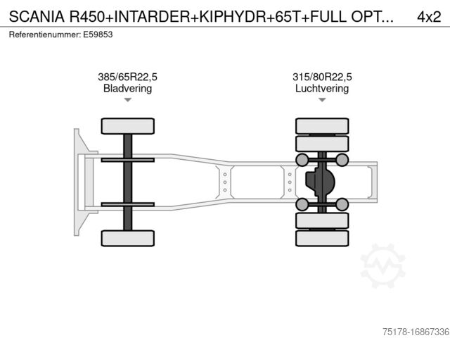 MTS standard SCANIA R450+INTARDER+KIPHYDR+65T+FULL OPTION