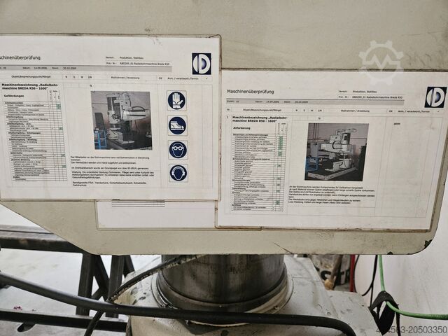 Radial drilling machine Breda R50 1600